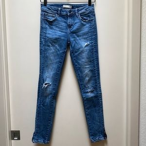Zara skinny jeans with ankle zippers